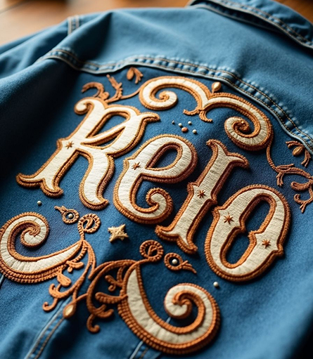 Custom embroidery detail