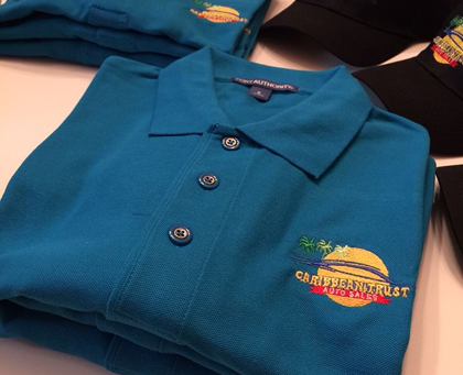 Embroidered shirt collar